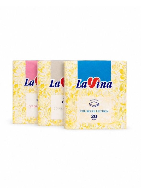 Салфетки Lavina с узором 1 блок 10 упаковок .В 1 упаковке - 20 штук