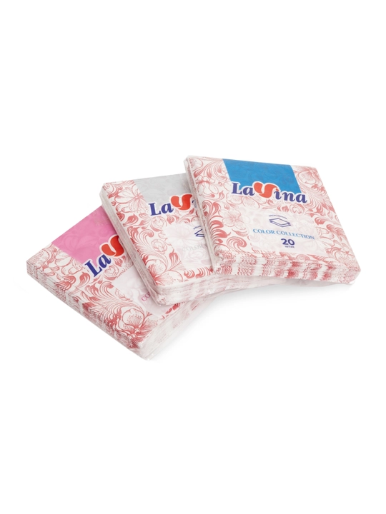 Салфетки Lavina с узором 1 блок 10 упаковок .В 1 упаковке - 20 штук