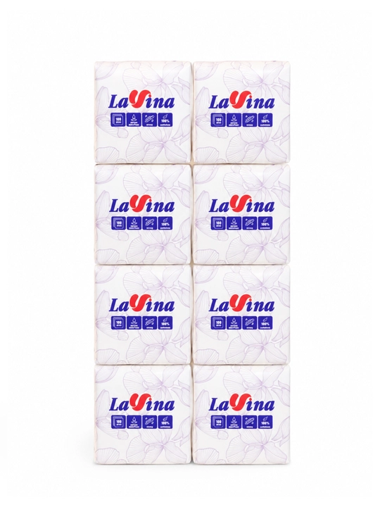 Сухие салфетки 24 * 24cm 1 блок 8 упаковок В 1 упаковке - 100 шт