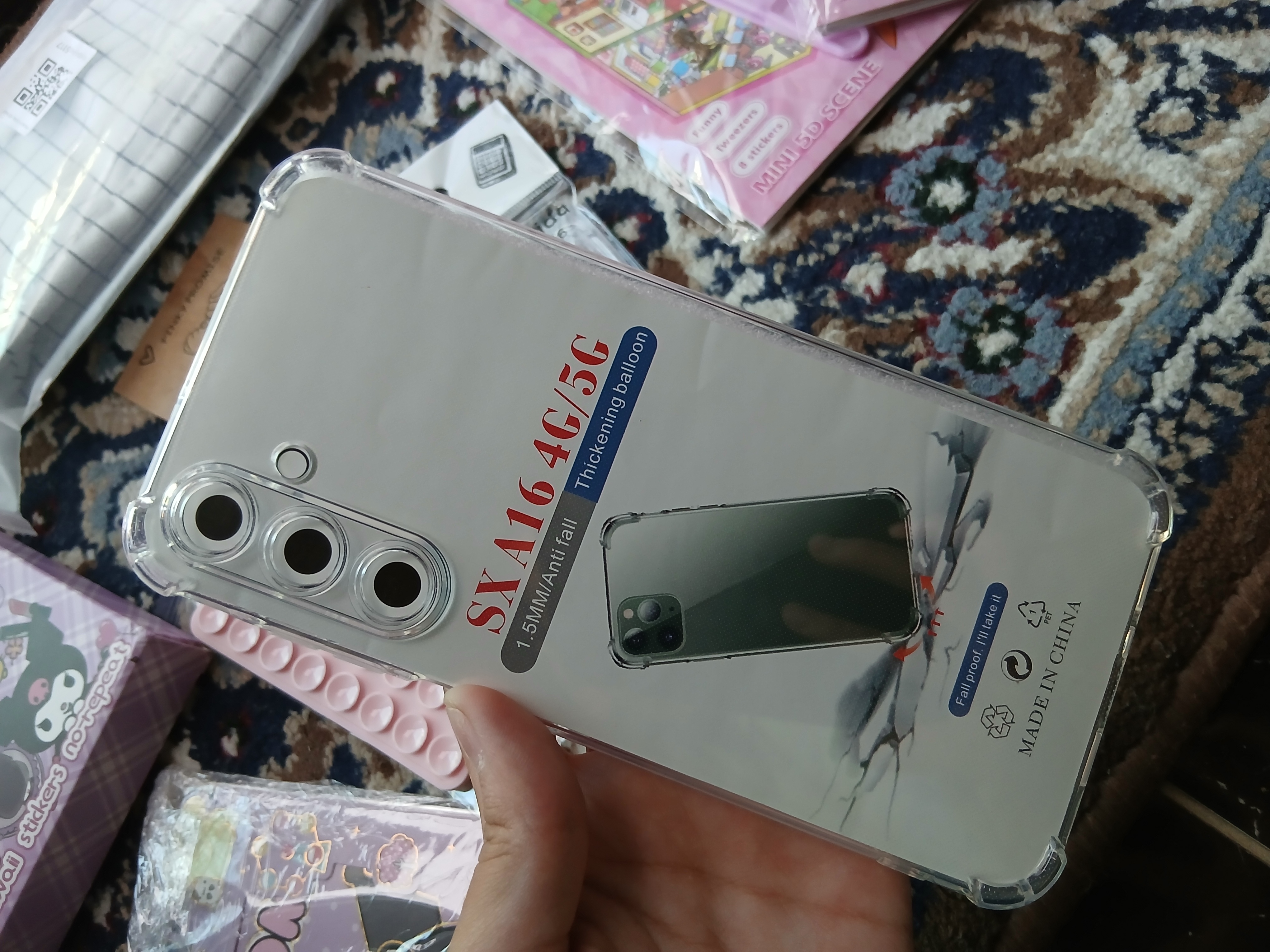 Samsung uchun havo amortizatsiyasiga ega shaffof himoya g‘ilofi