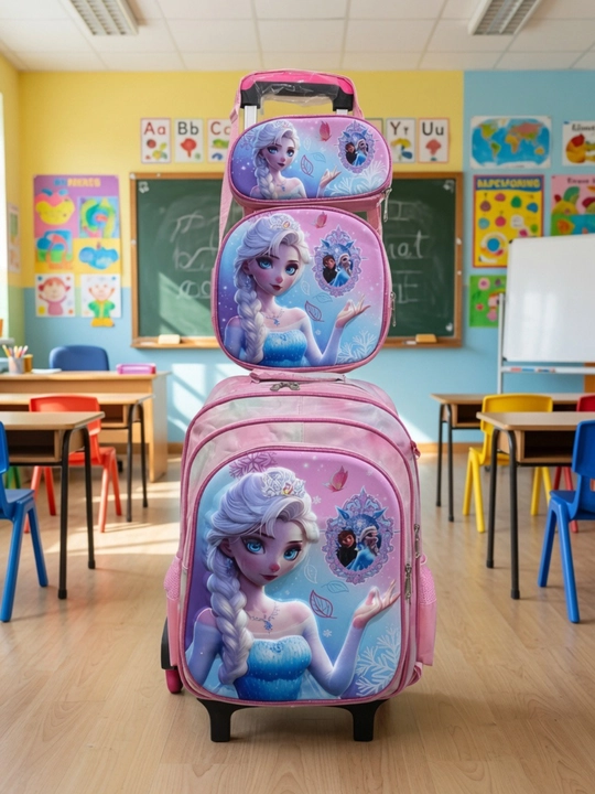 Bolalar g‘ildirakli maktab ryukzagi, 1-6-sinflar uchun, qizlar va o‘g‘il bolalar uchun