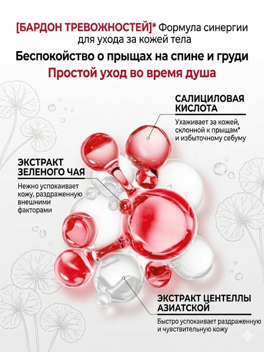 Спрей от прыщей и акне на спине и груди VT Reedle Shot B-Clear AC, 150 мл