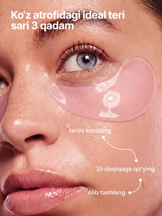 Medicube PDRN Pink Caffeine Collagen Patch koreys ko'z yamoqlari