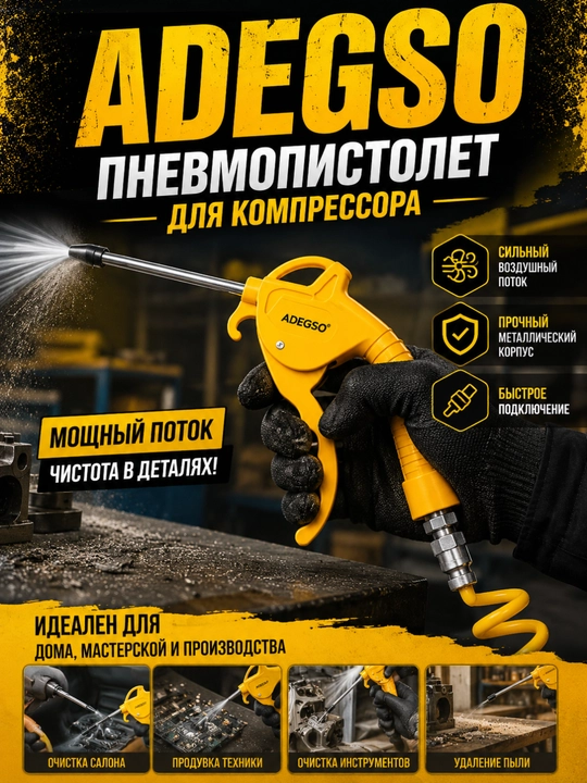ADEGSO Пневмопистолет для компрессора, AD-60108 / AD-60109 - 