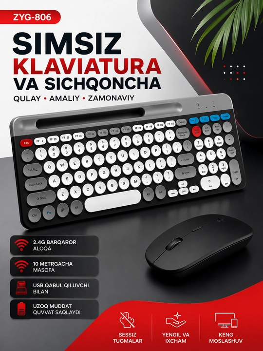 O‘yin klaviaturasi, yoritilgan klaviatura, o‘yin membranali klaviatura, RGB yoritilgan - 