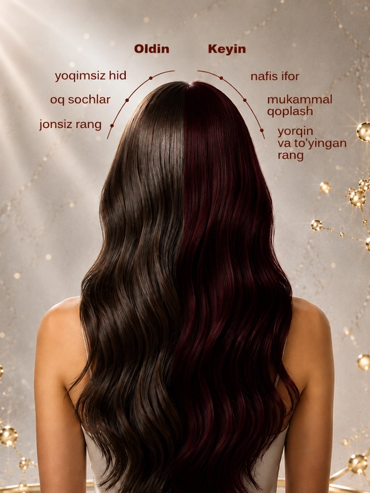 Kerasys Color Lab koreys soch bo‘yog‘i, ammiaksiz, sulfatsiz