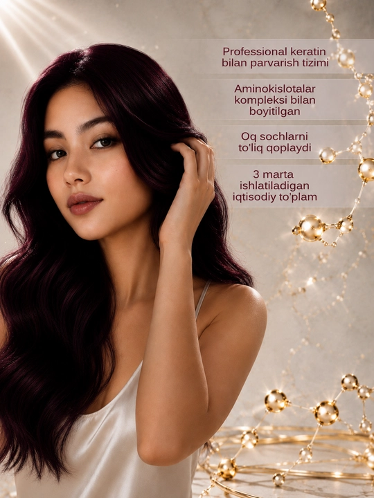 Kerasys Color Lab koreys soch bo‘yog‘i, ammiaksiz, sulfatsiz