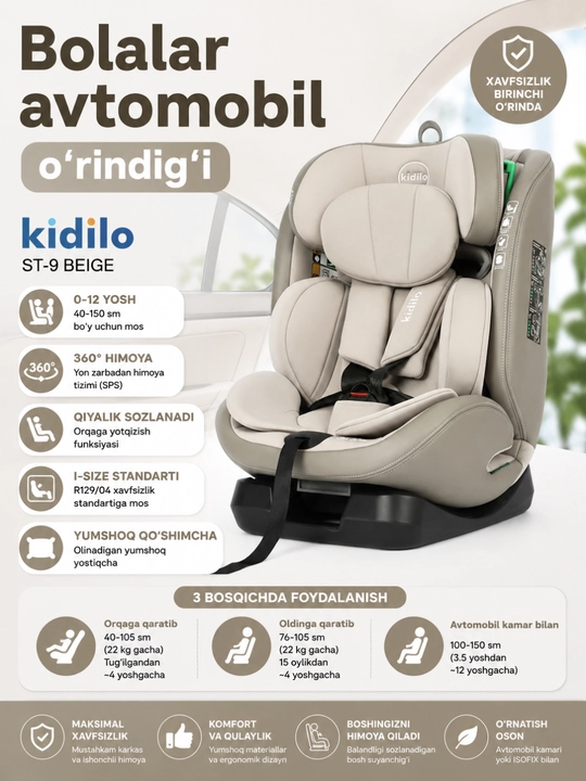 Автокресло KIDILO ST-9 - 