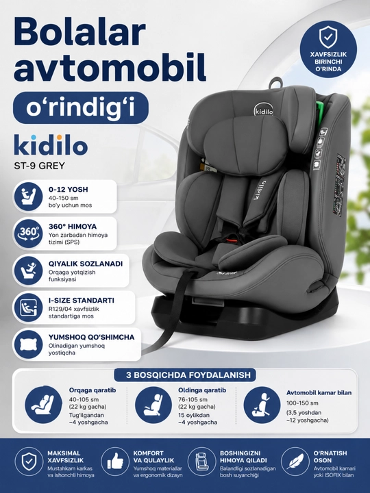 Автокресло KIDILO ST-9 - 