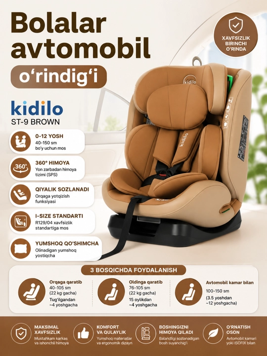 Автокресло KIDILO ST-9 - 