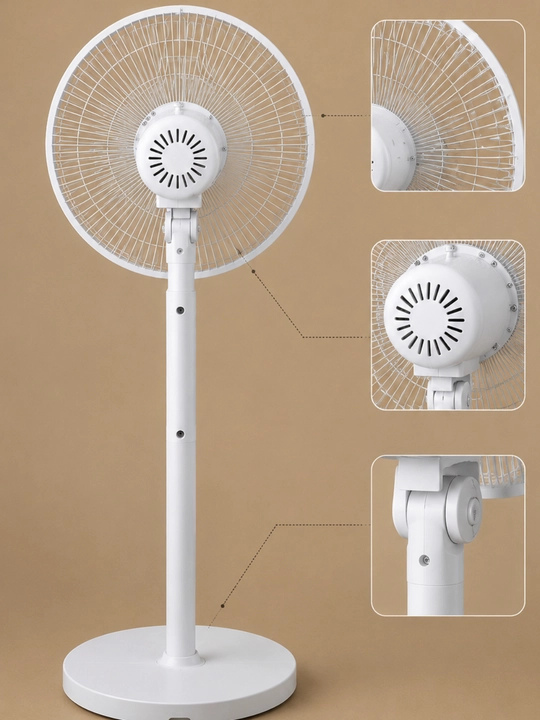 AIWA 1632R Premium inverterli ventilyator - oq va qora pol ventilyatori