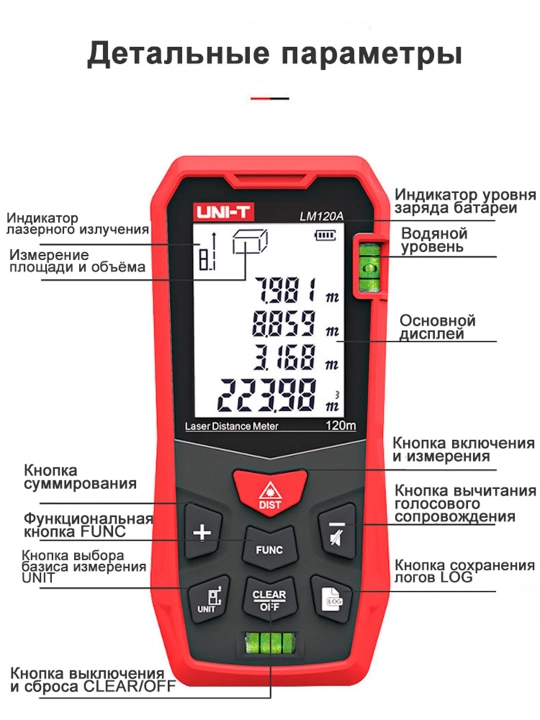 Лазерный дальномер UNI-T LM50A
