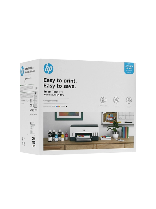 Rangli printer, skaner, HP Smart Tank 670 Wi-Fi MFU nusxasi, 6UU48A