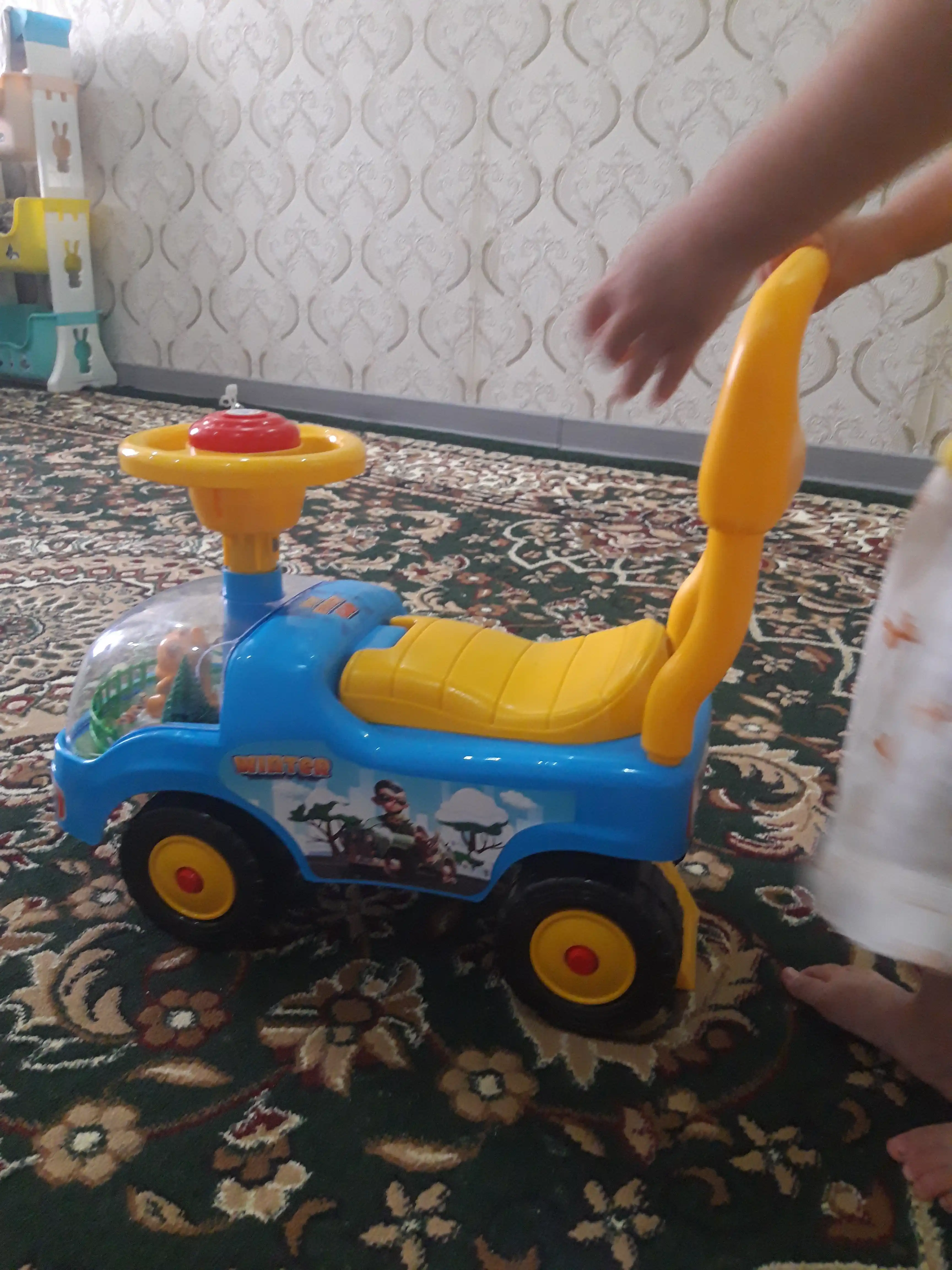 Avtomobil bolalar aravachasi Tolokar, shaffof kapot