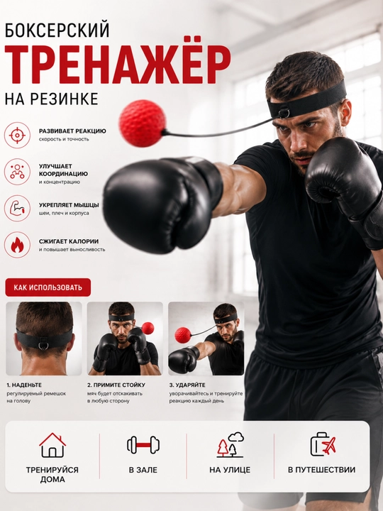 Тренажер для бокса Boxing Reflex Ball