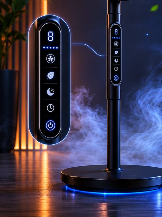Вентилятор AIWA DC Inverter с пультом, черный/белый, 3 скорости