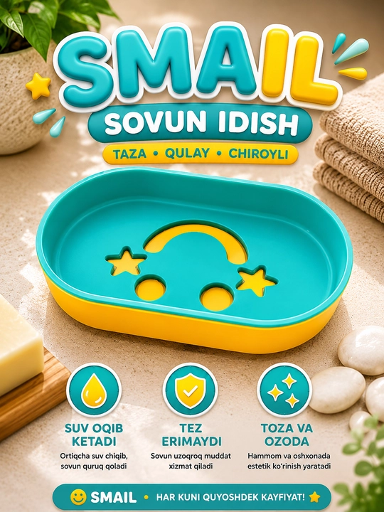 Sovun idish. Smail nomli sovun quti  hammom va oshhona uchun - 