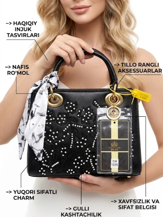 Dior uslubidagi ayollar sumkasi - 