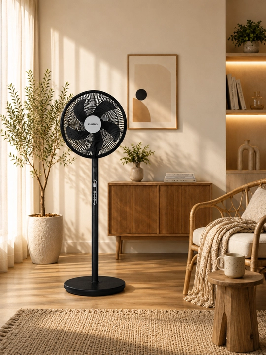 Напольный вентилятор AIWA Premium 16" 50Вт с пультом Белый/Черный - 