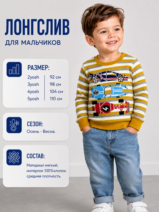 O‘g‘il bolalar uchun jemper - 