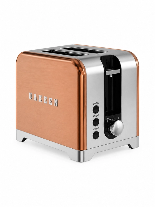 Тостер Uakeen на 2 ломтика 850 Вт Rose Gold