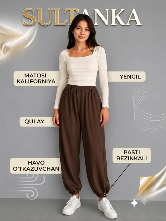 Sultanka, ayollar uchun keng shalovari, shimlar, haj va umra, aladdin, kaliforniya, 44-56 razmer