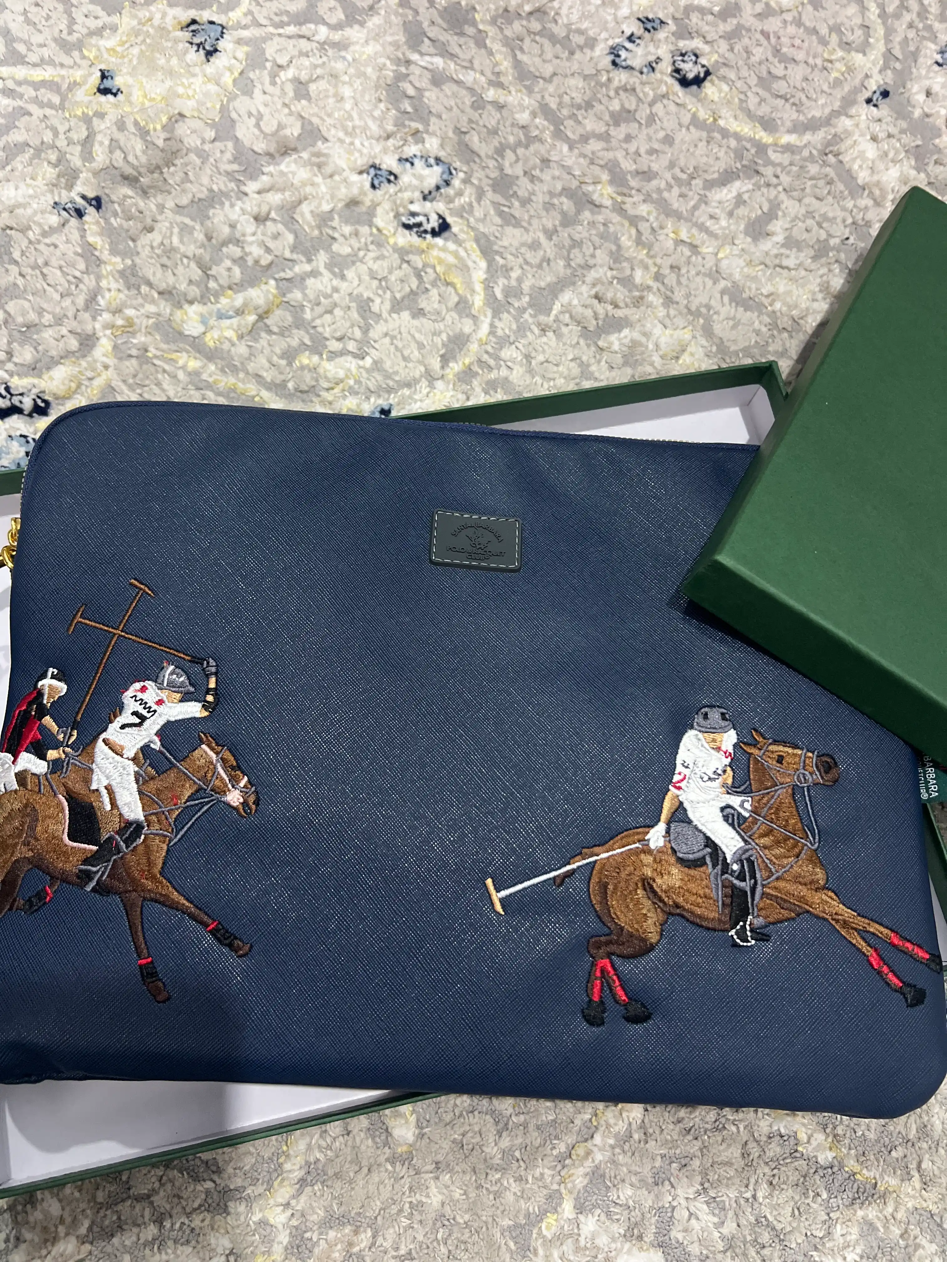 Santa Barbara Polo & Racquet Club мужская барсетка сумка, клатч для ноутбука и документов
