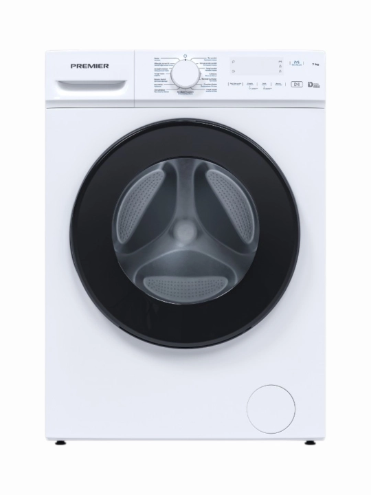 Kir yuvish mashinasi Premier PRM70F1201LIN/W, oq, 7 kg, Inverter, 1200 ayl/min, 15 dastur - 