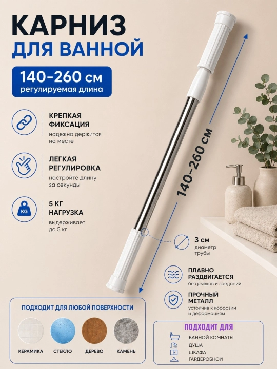 Карниз для ванной