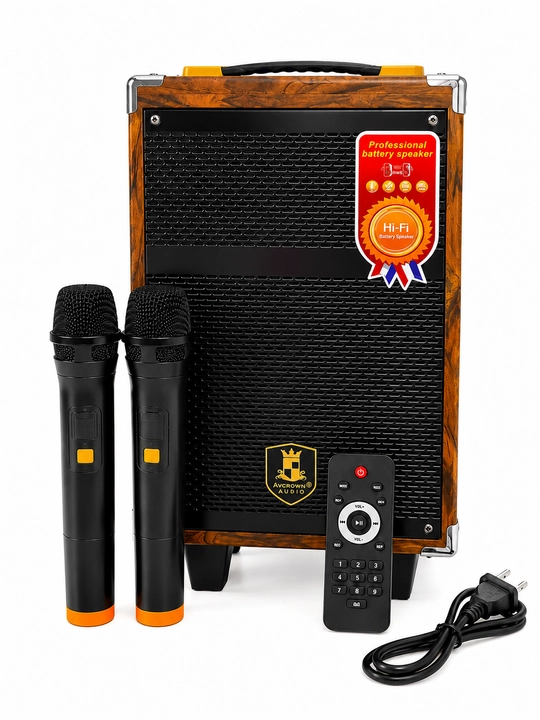 Колонка караоке BAAB B-Q12 с 2 беспроводными микрофонами