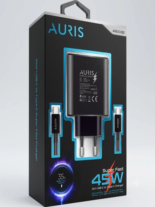 Быстрое зарядное устройство AURIS Super Fast Charger 45W, USB-C - 