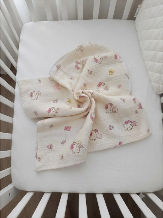 Muslin mato, sayr qilish, aravachalar va bolalar karavotlari uchun juda qulay, 110*110 sm