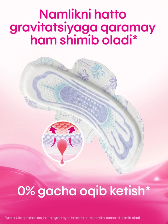 Gigienik prokladkalari Super Ultra Kotex, 16 dona