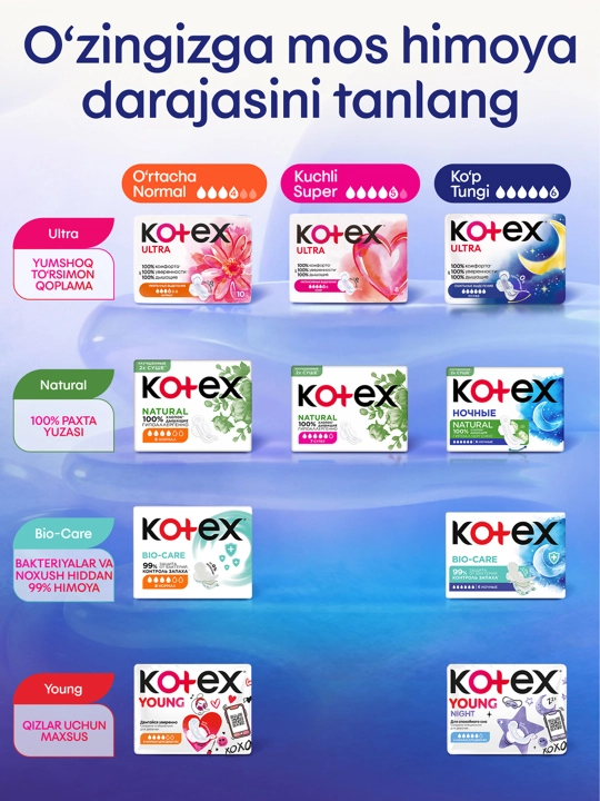 Gigiyenik prokladkalar Kotex Ultra Tungi, 14 dona