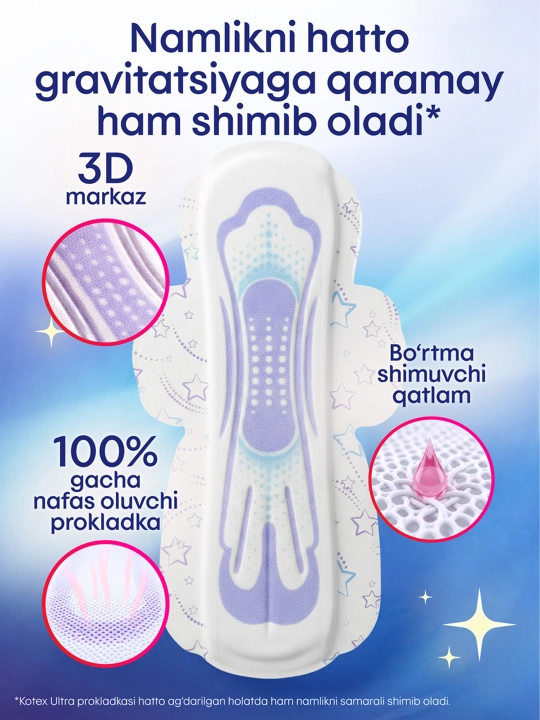 Gigiyenik prokladkalar Kotex Ultra Tungi, 14 dona