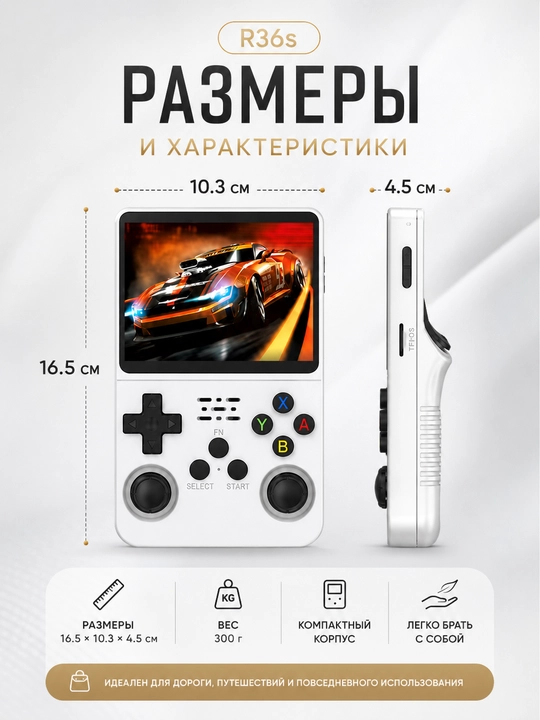R36s ретро консоль портативная игровая приставка с 10000+ игр