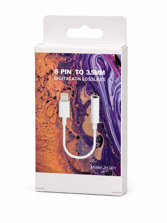 IPhone 8 Pin dan 3.5 mm Audio Adapteri – Tiniq Ovoz va Barqaror Ulanish Kabeli