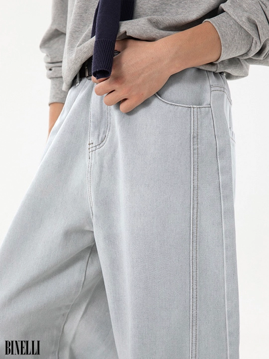 Keng baggi jinsi ETHER, erkaklar va ayollar va o‘smirlar uchun, S-XL o‘lchamlari