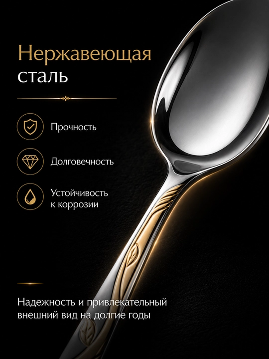 Choy qoshiqlari to'plami 6 dona