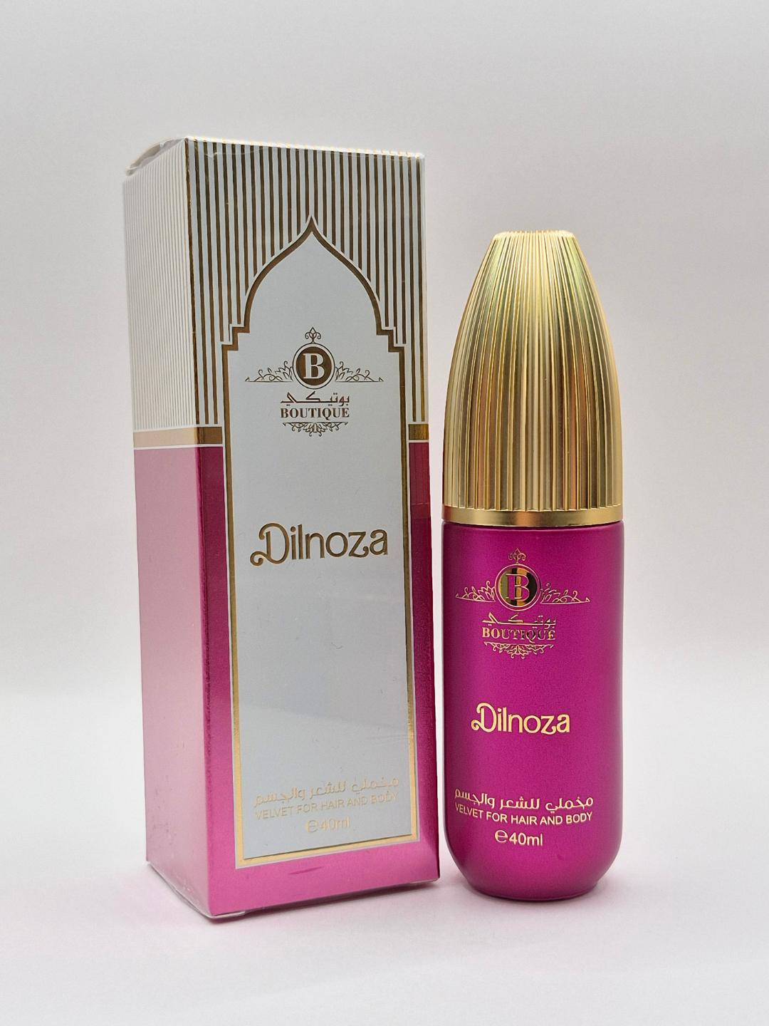 "Dilnoza" Boutique "Velvet Hair and Body" soch va tana uchun parfyumlangan sprey-mist, 40 ml - 