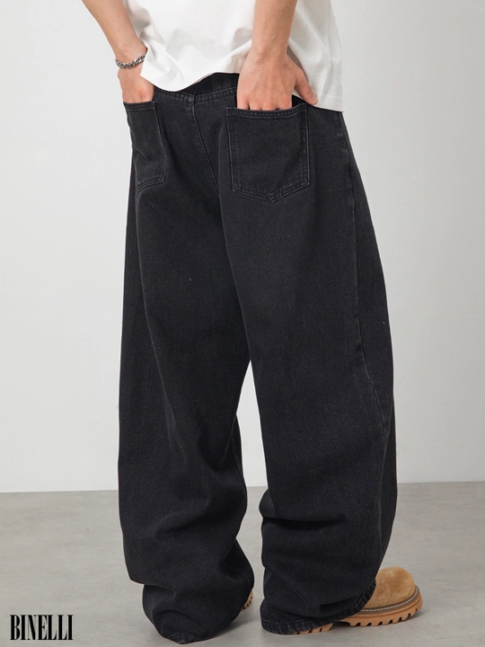 Keng baggi jinsi ETHER, erkaklar va ayollar va o‘smirlar uchun, S-XL o‘lchamlari