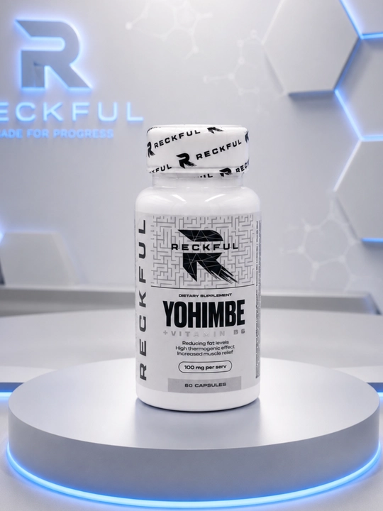 Reckful Yohimbe 60 caps, Йохимбин, 60 капсул, 100 мг, экстракт