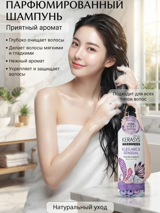 Kerasys Perfume Shampoo - ароматизированный шампунь,  для всех типов волос