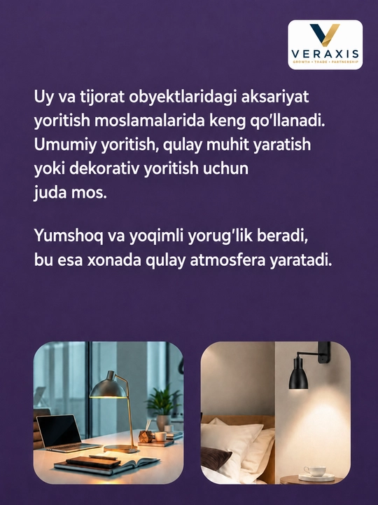 Lampa светодиодная LED E27 10Вт 6500К, холодный белый свет для дома