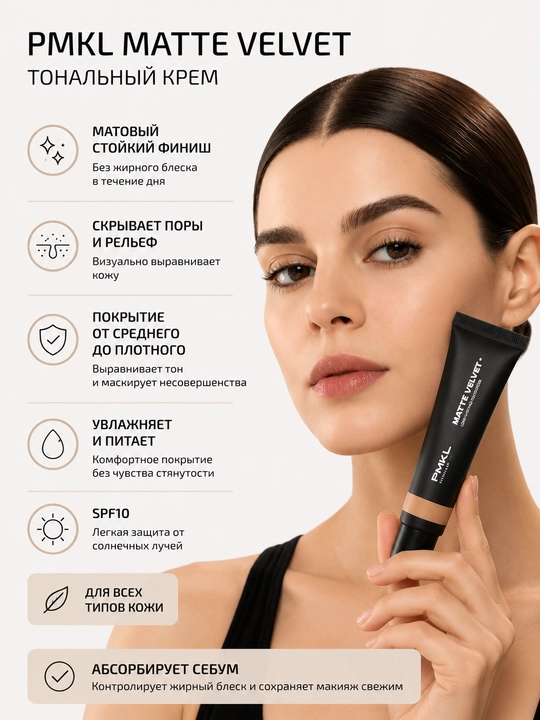 PMKL матовая стойкая тональная основа Matte Velvet Long-Lasting Foundation 05