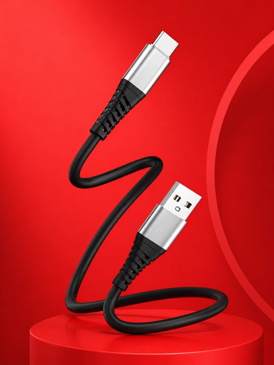 Силиконовый кабель на выбор, Type-C / Micro-USB, длина 1 м, быстрая зарядка 6А
