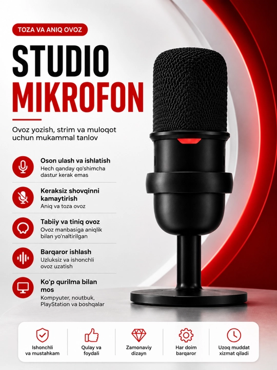 Микрофон HyperX SoloCast USB 4P5P8AA - 