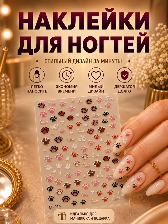Наклейки для ногтей, дизайн для маникюра - 