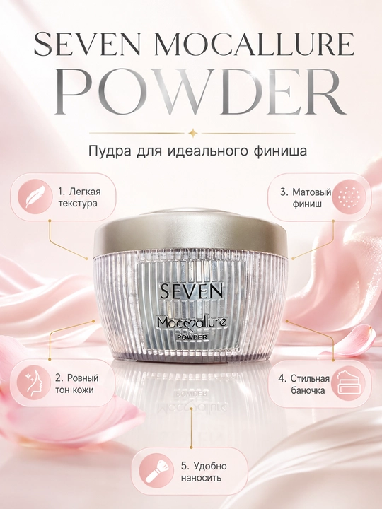 Подарочный набор Mocallure Laverne с парфюмом и пудрой Seven, женский косметический набор