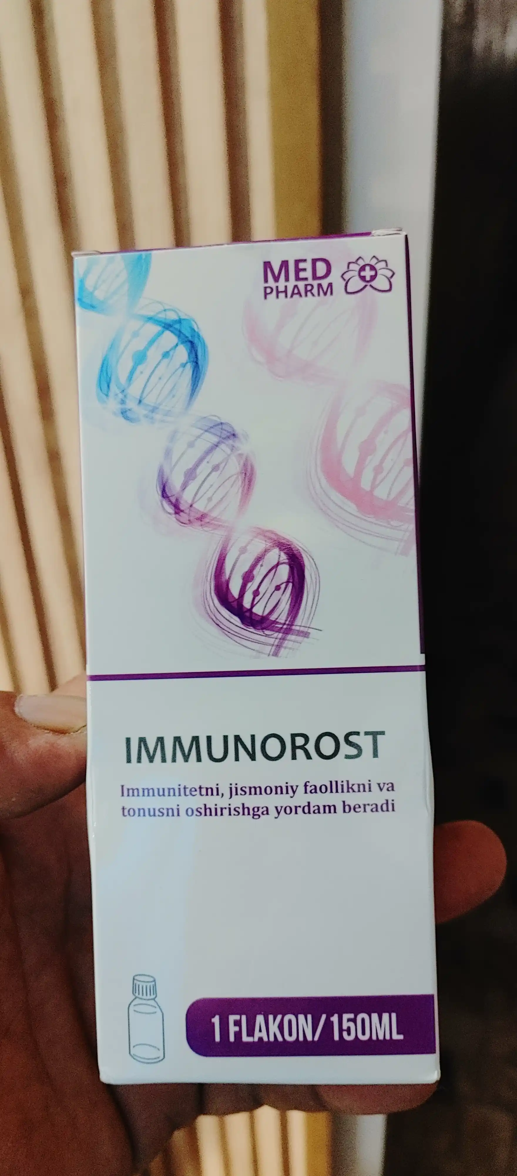 Immunitet uchun o‘simlik siropi 150 ml, Immunorost. Bolalar va kattalar